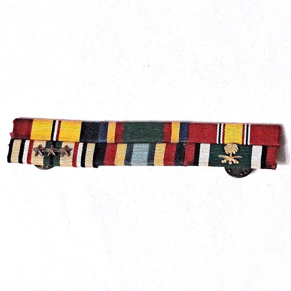 Vintage U.S. Military Ribbon Collection On Bars. For Display Or Reenactment - Picture 2 of 9